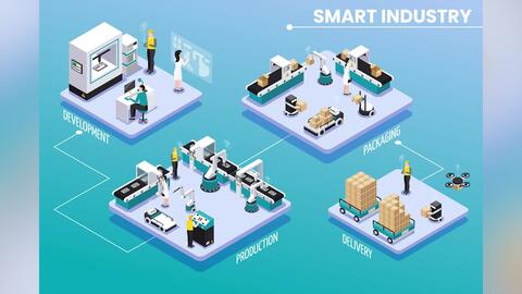 創(chuàng)意2.5D立體插畫(huà) 科技信息科研工作場(chǎng)景的AI矢量圖素材模板與應(yīng)用服務(wù)