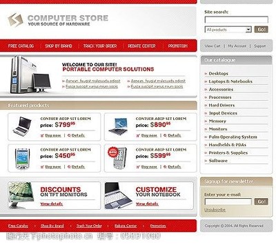 電子產品網頁模版圖片素材 網頁設計的核心要素與視覺構建